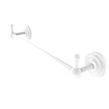 Allied Brass PQN-41-24-PEG-WHM - Prestige Que New Collection 24 Inch Towel Bar with Integrated Hooks