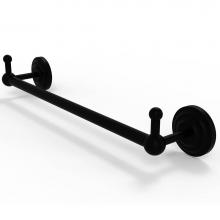 Allied Brass PQN-41-30-PEG-BKM - Prestige Que New Collection 30 Inch Towel Bar with Integrated Hooks