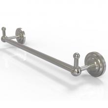 Allied Brass PQN-41-30-PEG-SN - Prestige Que New Collection 30 Inch Towel Bar with Integrated Hooks