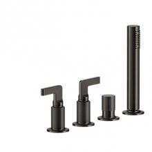 Gessi 58043-031 - Four-hole roman tub set to be used with overflow filler