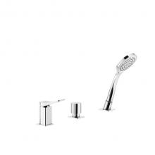 Gessi 59043-426 - Three-Hole Roman Tub Set, Diverter, Handshower, 59'' Flex Hose, Handshower Max Flow Rate