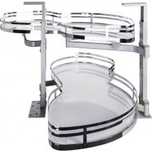 Hardware Resources BCSO221PCWH-RH - 21'' Polished Chrome and White Blind Corner Swingout for Openings on the Right of the Bl