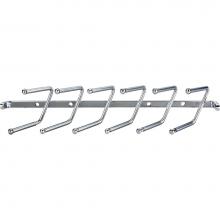 Hardware Resources 296T-PC - Polished Chrome Screw-Mount Tie Rack