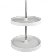 Hardware Resources PLSR218 - 18'' Round Two-Shelf Plastic Lazy Susan Set