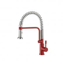 Isenberg K.1200CR - Caso - Semi-Professional Dual Spray Stainless Steel Kitchen Faucet With Pull Out
