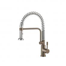 Isenberg K.1200DT - Caso - Semi-Professional Dual Spray Stainless Steel Kitchen Faucet With Pull Out