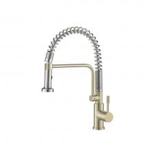 Isenberg K.1200LT - Caso - Semi-Professional Dual Spray Stainless Steel Kitchen Faucet With Pull Out