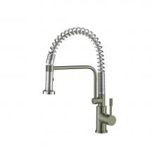 Isenberg K.1200LV - Caso - Semi-Professional Dual Spray Stainless Steel Kitchen Faucet With Pull Out