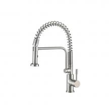 Isenberg K.1200LG - Caso - Semi-Professional Dual Spray Stainless Steel Kitchen Faucet With Pull Out
