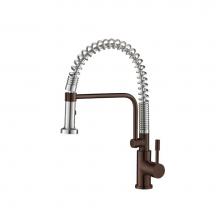Isenberg K.1200VB - Caso - Semi-Professional Dual Spray Stainless Steel Kitchen Faucet With Pull Out