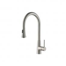 Isenberg K.1290PS - Zest - Dual Spray Stainless Steel Kitchen Faucet With Pull Out