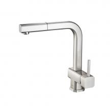 Isenberg K.1300PS - Cito - Dual Spray Polished Steel Kitchen Faucet With Pull Out