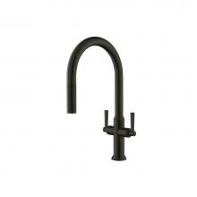 Isenberg K.1800DGR - Velox - Dual Spray Stainless Steel Two Handle Kitchen Faucet With Pull Out