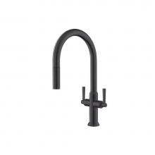 Isenberg K.1800GMG - Velox - Dual Spray Stainless Steel Two Handle Kitchen Faucet With Pull Out