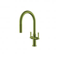 Isenberg K.1800IG - Velox - Dual Spray Stainless Steel Two Handle Kitchen Faucet With Pull Out