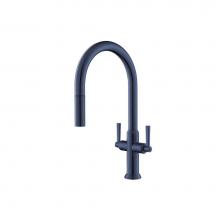 Isenberg K.1800NB - Velox - Dual Spray Stainless Steel Two Handle Kitchen Faucet With Pull Out