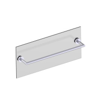 Kartners 144180TG-44 - OSLO - 18-inch Bathroom Towel Bar Through Glass-Gunmetal