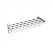 Kartners 232442-99 - BERLIN - Towel Shelf with Bathroom Towel Bar-Polished Chrome