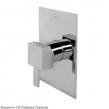 Lacava 14PB1.L.S-A-44 - TRIM ONLY - Built-in pressure balancing mixer with a lever handle and squared backplate. Water flo