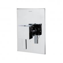 Lacava 14PBP.L.S-A-CR - Kubista trim - Built-in progressive pressure balancing mixer with a lever handle and squared backp