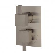 Lacava 14TH2S.L.S-A-NI - TRIM ONLY - Thermostatic Valve w/ 2-way shared diverter + OFF,  GPM 8.5 (60PSI) with rectangular b