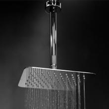 Lacava 1865-NI - Wall mount or ceilling mount tilting square rain shower head with ultra thin edge and flow regulat