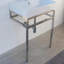 Lacava AQS-BX-24-51 - Floor-standing metal console stand with a towel bar (Bathroom Sink 5231 sold separately), made of