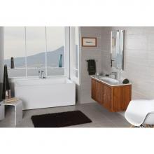 Lacava AQT-W-40-06 - Wall-mount under-counter vanity with two doors routed for finger pulls. Shipping class 4. Former c