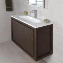 Lacava AQT-W-32-33 - Wall-mount under-counter vanity with two doors routed for finger pulls. W:31 1/2'', D: 1