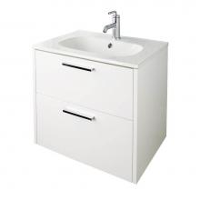 Lacava AQT-WB-24-42 - Wall-mount under-counter vanity with two drawers, sink 8075 sold separately.  W: 23 1/4'&apos