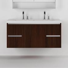 Lacava KUB-W-48-24 - Wall-mounted undercounter vanity with a large drawer on the  center and two small drawers on left