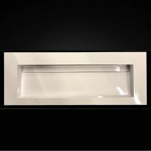 Lacava H265BT-00-001G - Vanity-top wide center-bowl Bathroom Sink made of solid surface, with an overflow and decorative d