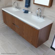 Lacava H226T-00-M - Vanity-top double bowl Bathroom Sink made of solid surface