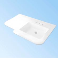 Lacava K36L-ELE-02-G - Vanity-top sink made of solid surface, with an overflow