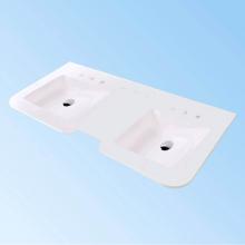 Lacava K60-ELE-00-G - Vanity-top sink made of solid surface, with an overflow