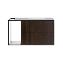 Lacava LIN-UN-36R-40 - Cabinet of wall-mount under-counter vanity LIN-UN-36R with sink on the right,  two drawers (pulls