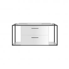 Lacava LIN-UN-48-28 - Cabinet of wall-mount under-counter vanity LIN-UN-48 with two drawers (pulls included), metal fram