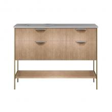 Lacava NAV-UN-48L-84 - Cabinet of free standing under-counter vanity with three drawers, bottom wood shelf and metal fram