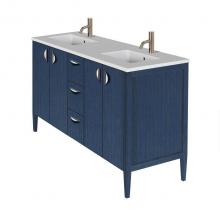 Lacava LRS-60T-V - Counter top for double  vanity LRS-F-60A with cut -outs for Bathroom Sink 5062UN. W: 60'&apos