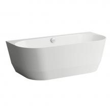 Laufen H2459570000001 - Bathtub, back-to-wall version, incl. feet for bathtub