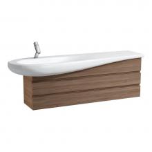 Laufen H814971757104U - Washbasin, Shelf Right, Incl. Ceramic Waste Cover, Wall Mounted