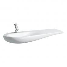 Laufen H814973757109U - Washbasin, Shelf Right, Incl. Ceramic Waste Cover, Wall Mounted