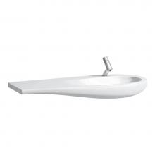 Laufen H814974757109U - Washbasin, Shelf Left, Incl. Ceramic Waste Cover, Wall Mounted