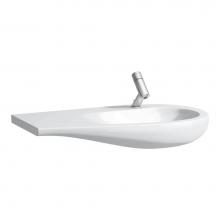 Laufen H814976757104U - Washbasin, Shelf Left, Incl. Ceramic Waste Cover, Wall Mounted