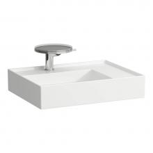 Laufen H818334000112U - Washbasin, shelf right, with concealed outlet, ground bottom