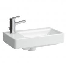 Laufen H815955000109U - Small washbasin, tap bank left, wall mounted