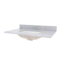 Luxart LXVTMB3722S-CW - Andressa 37'' Marble Vanity Top