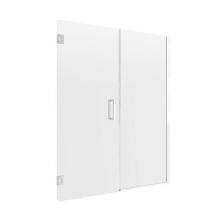 Luxart MOHG4874CL-SV - Modern Frameless Hinge Shower Door and Inline Panel