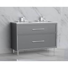 Madeli B465-48D-001-LR-TG-HR-MB - Madeli Profile 48D'' Free standing Vanity Cabinet in Studio Grey/HW: Handles/Feet in Mat