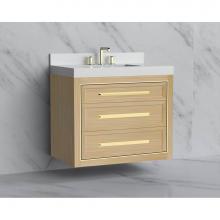 Madeli B855-36-002-NO-HP-MB - Madeli Renaissance 36'' Wall hung Vanity Cabinet in Natural Oak/HW: Handles Matte Black(